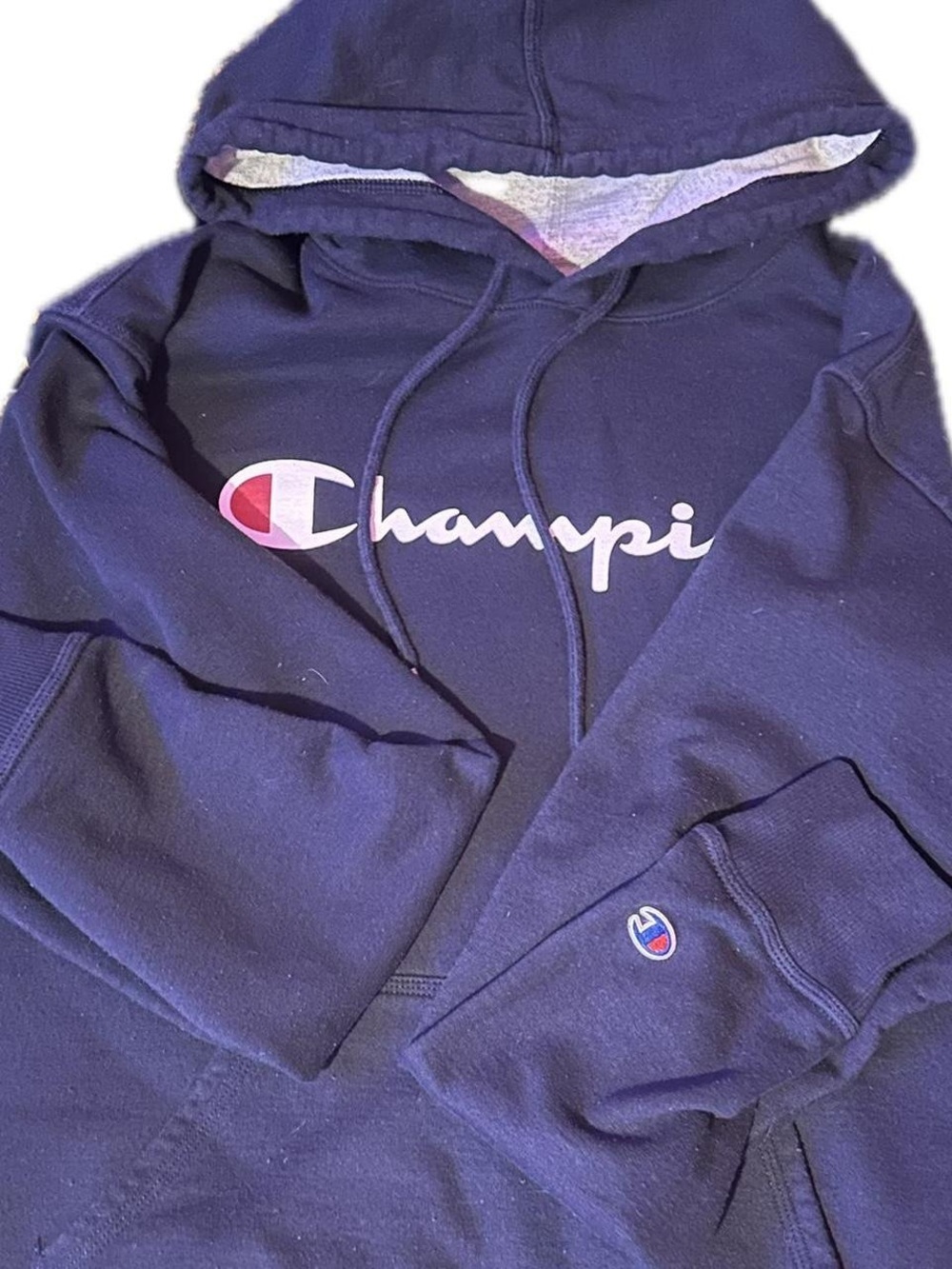 Champion Gray and Navy Pullover Sweatshirt